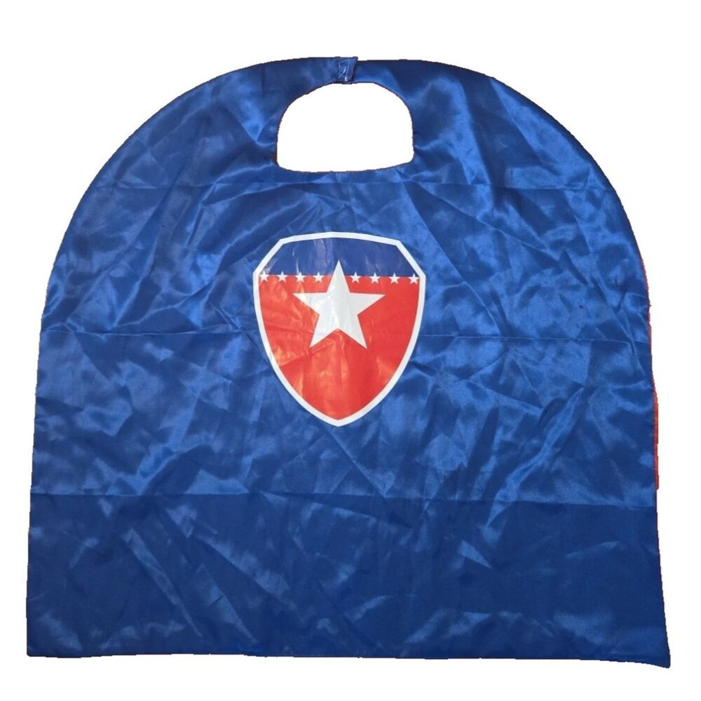 Captain America Superhero Cape for Kids Silky Costume Hook and Loop Closure